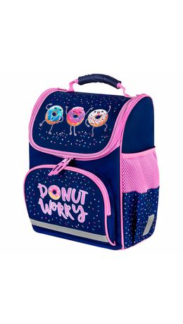 Ранец ПИФАГОР BASIC, 1 отделение, 3 кармана, эргономичная спинка, Comic donuts, 35х28х18 см, 273137