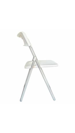 Стулья складные BRABIX "Golf Lite CF-017", КОМПЛЕКТ 4шт., серебристый каркас, пластик, белый, 533035