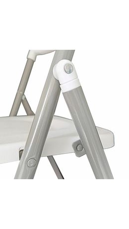 Стулья складные BRABIX "Golf Lite CF-017", КОМПЛЕКТ 4шт., серебристый каркас, пластик, белый, 533035
