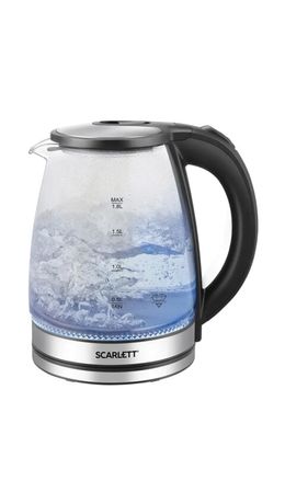 Чайник SCARLETT SC-EK27G103, 1,8л, 1800Вт, закрытый нагревательный элемент, стекло, ч