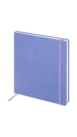 Скетчбук, слоновая кость 140 г/м2 200х200 мм, 80 л., КОЖЗАМ, резинка, BRAUBERG ART CLASSIC, пастель сиреневый, 116881