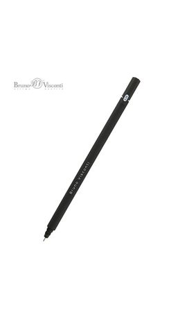 Ручка гелевая BRUNO VISCONTI "Super Slim Black", ЧЕРНАЯ, узел 0,28 мм, линия 0,2 мм, 20-0397