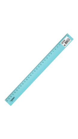Линейка пластиковая 30 см, ПИФАГОР, прозрачная, тонированная, 210841