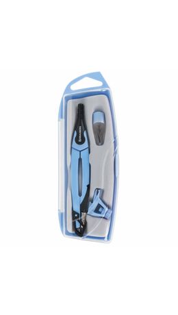 Готовальня BRAUBERG ULTRA, 4 предмета: циркуль 135 мм, запасной грифель, насадка, аквамариновый цвет, 210822