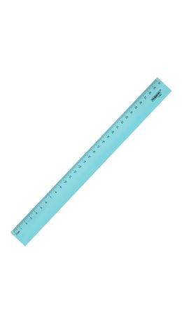 Линейка пластиковая 30 см, ПИФАГОР, прозрачная, тонированная, 210841
