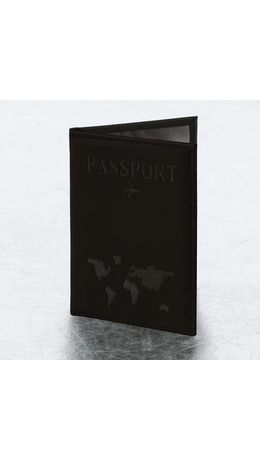 Обложка для паспорта "Passport map", экокожа soft-touch, черная, STAFF, 238760