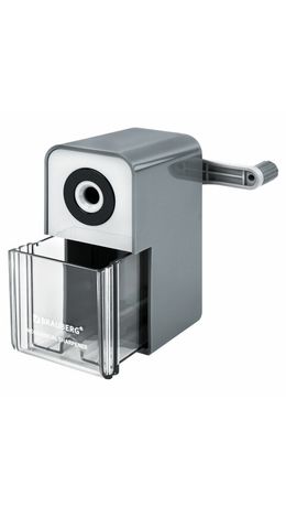 Точилка механическая BRAUBERG CLASSIC, для чернографитных и цветных карандашей, корпус светло-серый, 272002
