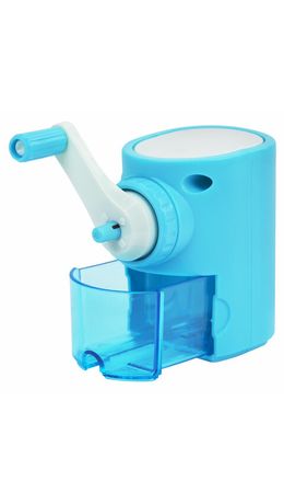 Точилка механическая BRAUBERG KIDS, для простых и цветных карандашей, корпус голубой, крепление к столу, 272005