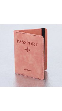 Обложка для паспорта и документов с защитой НАБОР 2 шт., 9 карманов, резинка, экокожа, темно-голубая/розовая, BRAUBERG, 238764