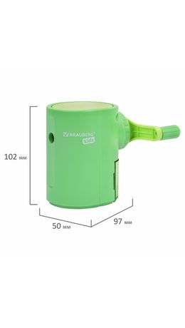 Точилка механическая BRAUBERG KIDS, для простых и цветных карандашей, цвет корпуса ассорти, 272006