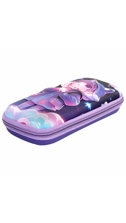 Пенал ЮНЛАНДИЯ, 1 отделение, 1 откидная планка, карман, EVA покрытие soft-touch, 22х10х5 см, "Sky Girl", 273183