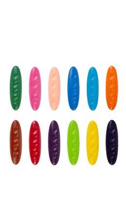 Восковые мелки фигурные BRAUBERG KIDS "Батоны", 12 цветов, 273093