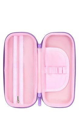 Пенал ЮНЛАНДИЯ, 1 отделение, 1 откидная планка, карман, EVA покрытие soft-touch, 22х10х5 см, "Sky Girl", 273183
