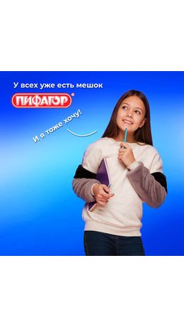 Мешок для обуви ПИФАГОР, 1 отделение, 42х34 см, "Dark kitten", 273419
