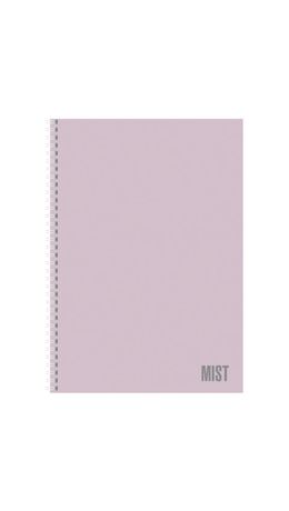 Тетрадь А4 80 л,. HATBER, гребень, клетка, Soft-touch ламинация, "Mist" (микс в спайке), 090095, 80Т4лВ1гр