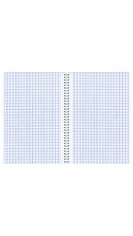 Тетрадь А4, 96 л., BRAUBERG, гребень, клетка, матовая ламинация, "NoteBookMono" (микс в спайке), 405315