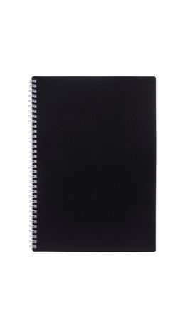 Тетрадь обложка пластик, А4, 80 л., гребень, клетка, HATBER, "VELVET" Черная, 081566, 80Т4В1гр_01601