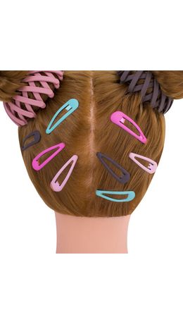 Заколки для волос НАБОР 8 шт., 5 см, клик-клак, soft touch, разные цвета, MONTE VITA, 457092