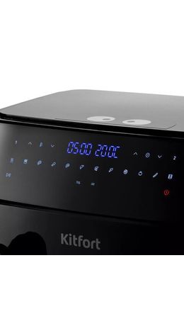 Аэрогриль KITFORT КТ-2250, 1750 Вт, 2х4,5 л, 12 программ, таймер, сенсорное управление, черный