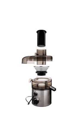 Соковыжималка SCARLETT SC-JE50S18, 800 Вт, стакан 0,6 л, емкость для жмыха 1 л, пластик, сталь/черный
