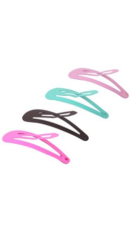 Заколки для волос НАБОР 8 шт., 5 см, клик-клак, soft touch, разные цвета, MONTE VITA, 457092