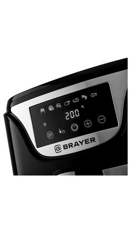 Аэрогриль BRAYER BR2037, 1500 Вт, 5 л, 7 программ, таймер, сенсорное управление, нержавеющая сталь