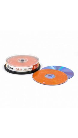 Диски DVD+R (плюс) MIREX, 4,7 Гб 16x Cake Box (упаковка на шпиле), КОМПЛЕКТ 10 шт, UL, UL130013A1L