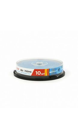 Диски CD-R MIREX, 700 Мб 48x Cake Box (упаковка на шпиле), КОМПЛЕКТ 10 шт, UL120051A8, UL120051A8L
