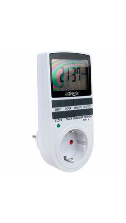 Таймер электрический ENERGENIE LCD-дисплей 2,3" белый, EG-SST-01