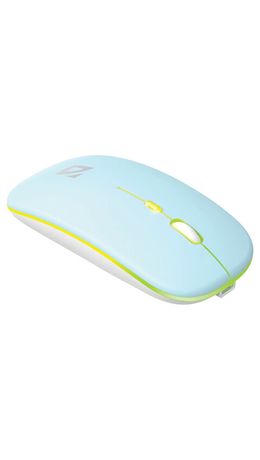 Мышь беспроводная DEFENDER Coda MB-261, 2.4 ГГц + BT, радужная подсветка, 3 кнопки + 1 колесо, 300 мАч, голубая, 52263