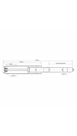 Газлифт B-140 стандартный, ХРОМ, длина в открытом виде 413 мм, d 50 мм, класс 2, WBZ, 533074