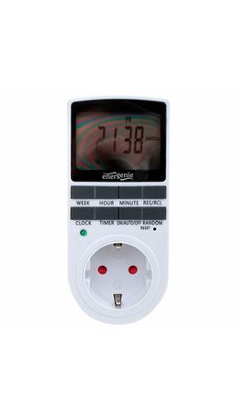 Таймер электрический ENERGENIE LCD-дисплей 2,3" белый, EG-SST-01