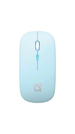 Мышь беспроводная DEFENDER Coda MB-261, 2.4 ГГц + BT, радужная подсветка, 3 кнопки + 1 колесо, 300 мАч, голубая, 52263