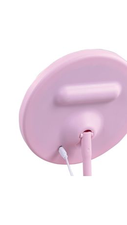 Зеркало настольное с LED-подсветкой для макияжа, диаметр 17 см, 3 режима свечения, аккумулятор 1200 mAh, цвет розовый, WBZ, 609331