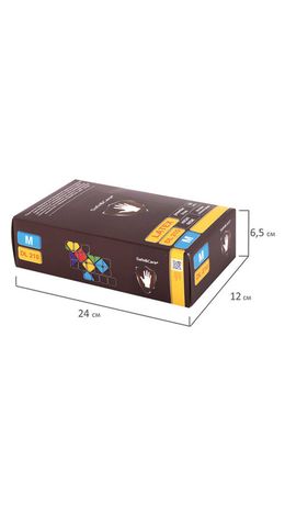Перчатки латексные смотровые 25 пар (50 шт.), размер M (средний), синие, SAFE&CARE High Risk DL/TL210, ЧЗ