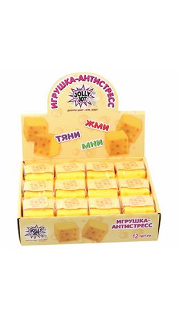 Игрушка-антистресс "СЫР", 6 см, дисплей, JOLLY JOT (ДЖОЛЛИ ДЖОТ), 665807