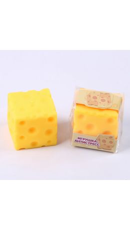 Игрушка-антистресс "СЫР", 6 см, дисплей, JOLLY JOT (ДЖОЛЛИ ДЖОТ), 665807