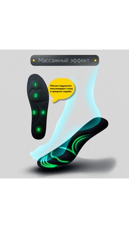 Стельки для обуви с ЭФФЕКТОМ ПАМЯТИ, материал MEMORY FOAM, размер RU 34-39 / EU 35-40, с линиями выреза, SHEGRA (ШЕГРА), 700746
