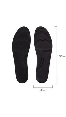 Стельки для обуви с ЭФФЕКТОМ ПАМЯТИ, материал MEMORY FOAM, размер RU 34-39 / EU 35-40, с линиями выреза, SHEGRA (ШЕГРА), 700746