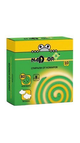 Спирали от комаров бездымные 10 шт., NADZOR, 22664