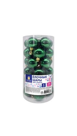 Шары ёлочные 30 шт, 4 см, "Solid Color", пластик, ЗЕЛЕНЫЕ, глянец, ЗОЛОТАЯ СКАЗКА, 592500