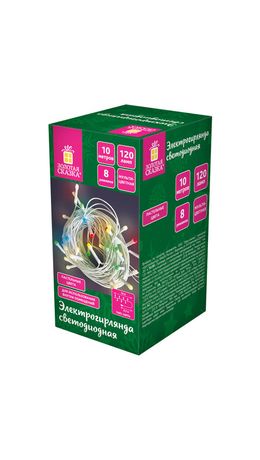 Электрогирлянда-нить комнатная "Pastel", 10м, 120LED, мультицветная, 220 V, контроллер, ЗОЛОТАЯ СКАЗКА, 592472