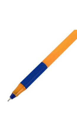 Ручка шариковая с грипом BRAUBERG "i-STICK POINT ORANGE", СИНЯЯ, пишущий узел 0,7 мм, линия письма 0,35 мм, 144386
