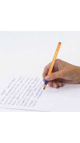 Ручка шариковая с грипом BRAUBERG "i-STICK POINT ORANGE", СИНЯЯ, пишущий узел 0,7 мм, линия письма 0,35 мм, 144386