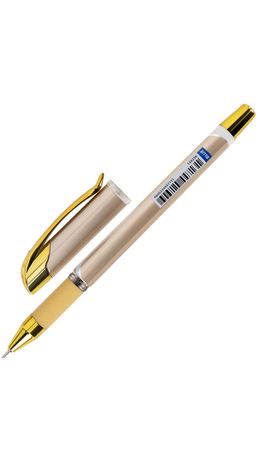 Ручка шариковая масляная с грипом BRAUBERG "Delta Plus Gold", СИНЯЯ, пишущий узел 0,7 мм, линия письма 0,35 мм, 144256