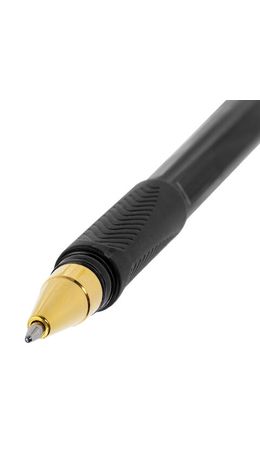 Ручка шариковая BRAUBERG BP-GT GLD BLACK, ЧЕРНАЯ, корпус тонированный, пишущий узел 0,7 мм, линия письма 0,35 мм, 144507