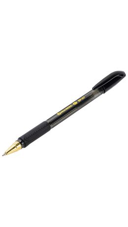 Ручка шариковая BRAUBERG BP-GT GLD BLACK, ЧЕРНАЯ, корпус тонированный, пишущий узел 0,7 мм, линия письма 0,35 мм, 144507