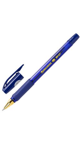 Ручка шариковая BRAUBERG BP-GT GLD BLUE, СИНЯЯ, корпус тонированный, пишущий узел 0,7 мм, линия письма 0,35 мм, 144505