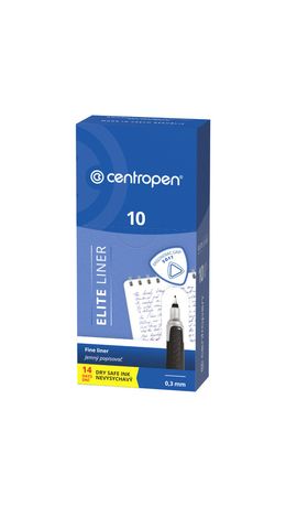 Ручка капиллярная (линер) СИНЯЯ CENTROPEN "Elite liner", линия 0,3 мм, 4721, 247210106