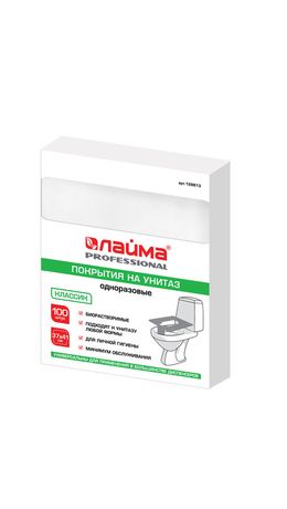 Покрытия на унитаз ЛАЙМА, 1/4 сложения, 100 штук, 37х41 см (для диспенсеров MERIDA, ASTER, LIME, KSITEX), классик, 128813